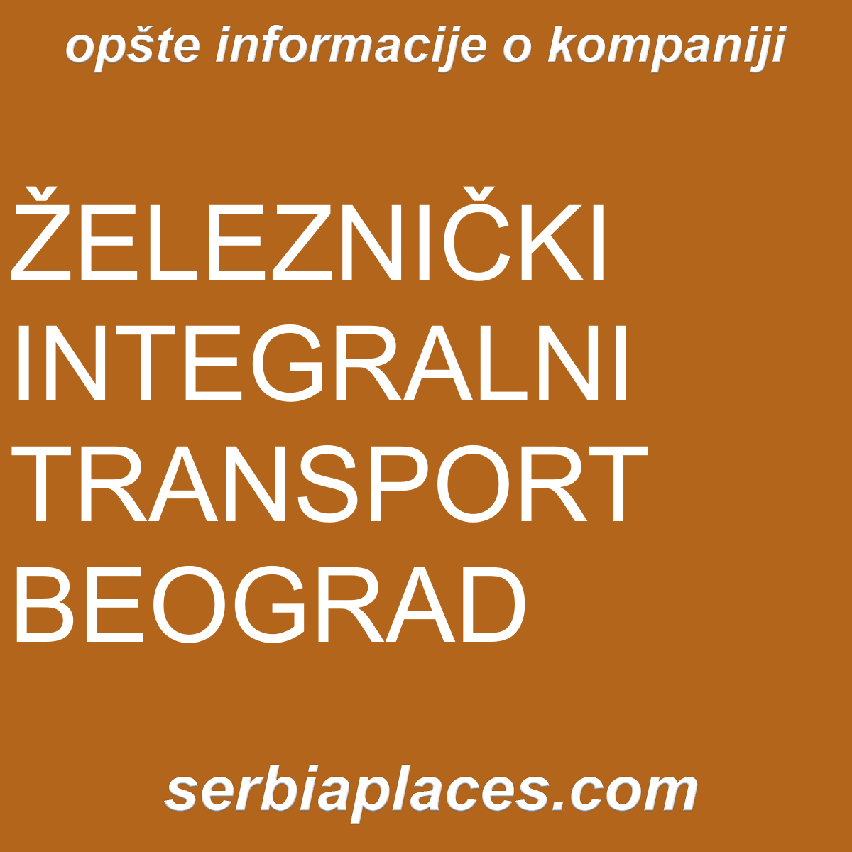 ŽELEZNIČKI INTEGRALNI TRANSPORT BEOGRAD