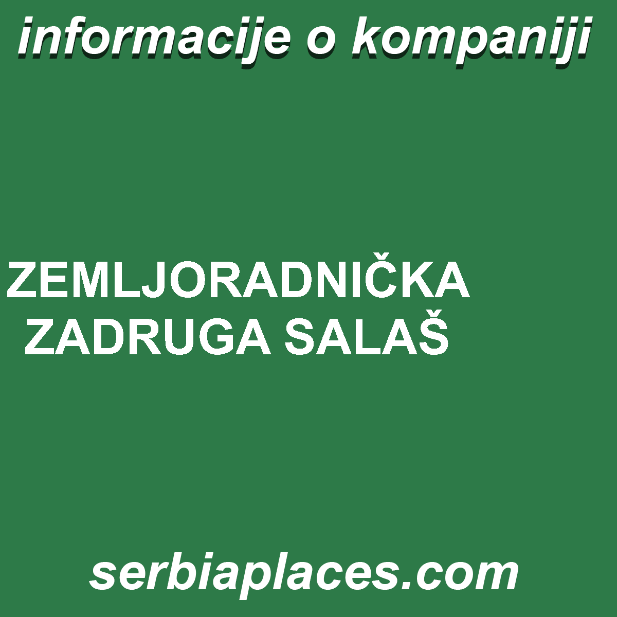 ZEMLJORADNIČKA ZADRUGA SALAŠ
