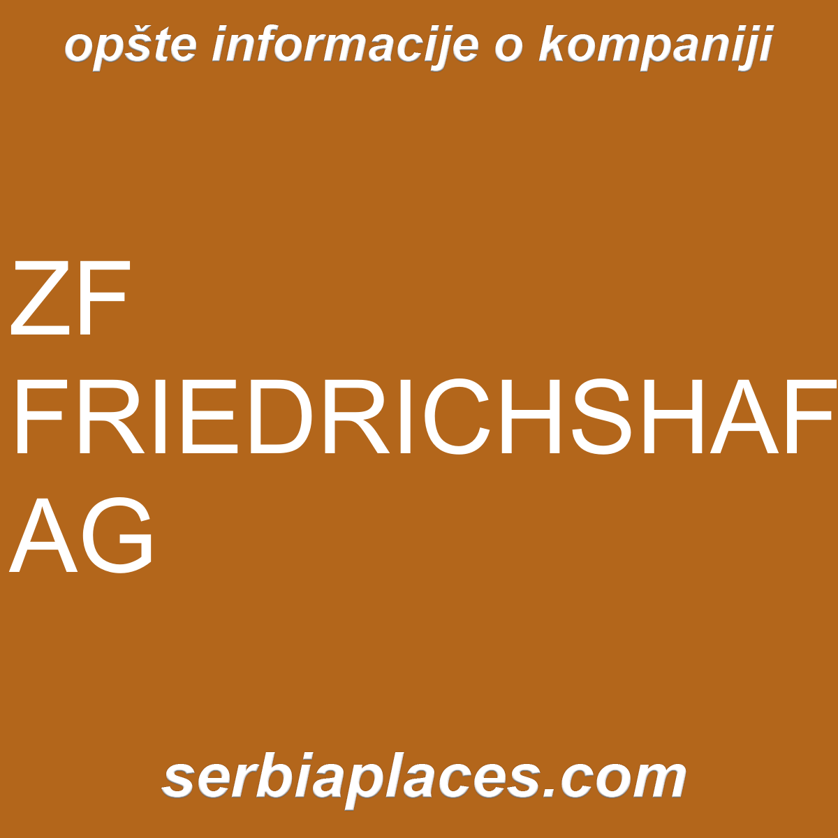 ZF FRIEDRICHSHAFEN AG