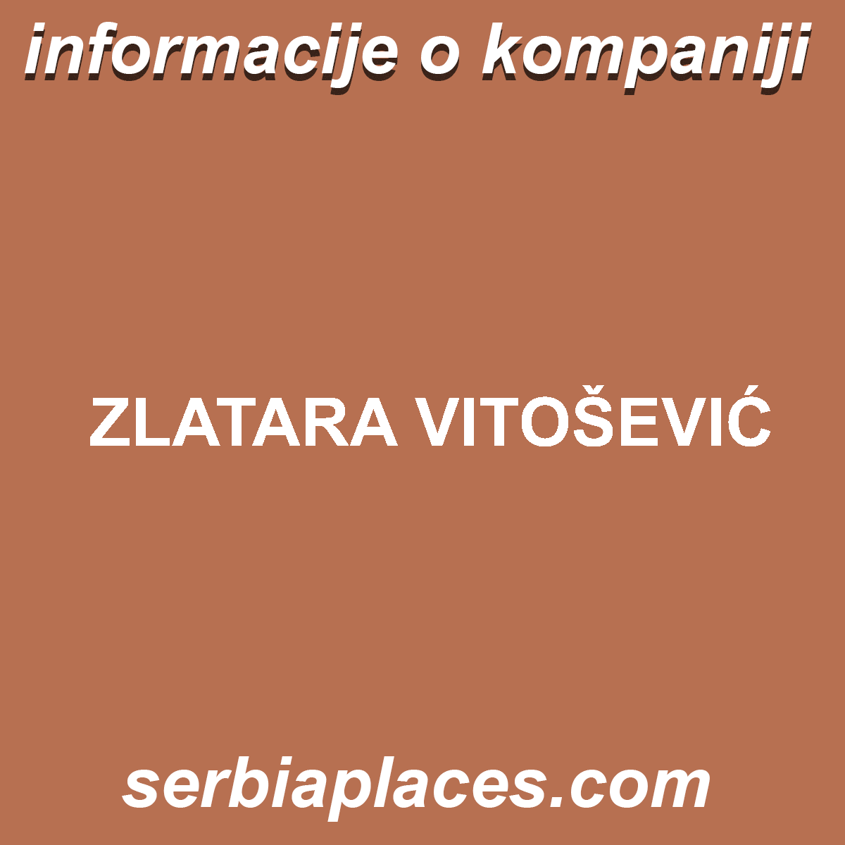 ZLATARA VITOŠEVIĆ