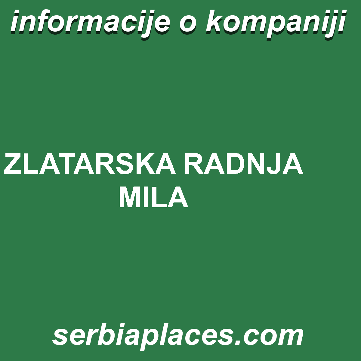 ZLATARSKA RADNJA MILA