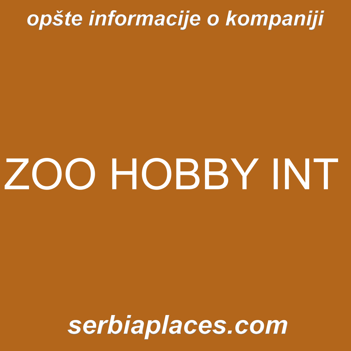 ZOO HOBBY INT